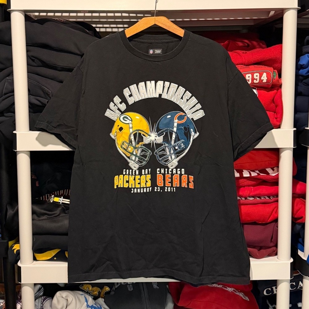 VTG y2k 2011 Chicago Bears vs Green Bay Packers Football Black Mens XL Shirt